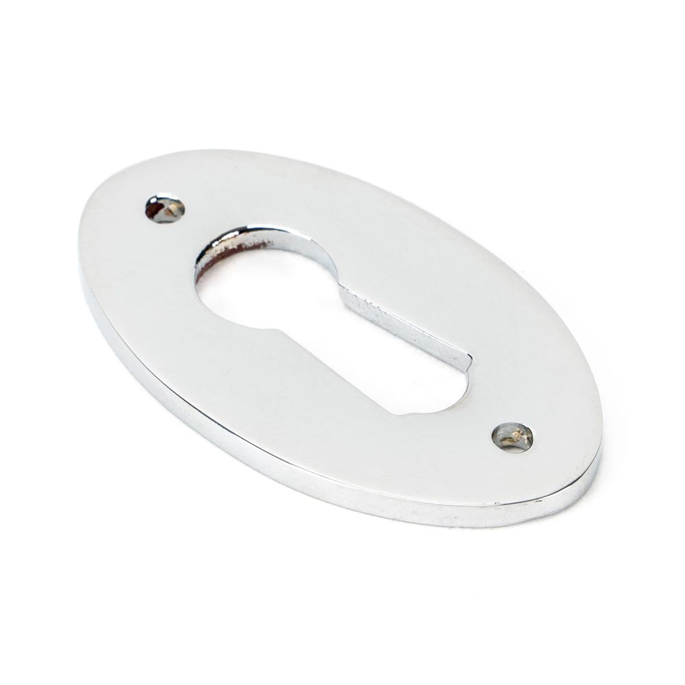 From The Anvil - Polished Chrome Oval Escutcheon | Sku. 90280 | Trade Door Handles.