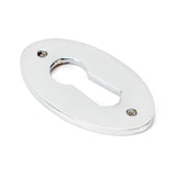 From The Anvil - Polished Chrome Oval Escutcheon | Sku. 90280 | Trade Door Handles.