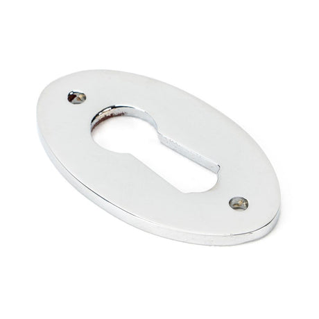 From The Anvil - Polished Chrome Oval Escutcheon | Sku. 90280 | Trade Door Handles.