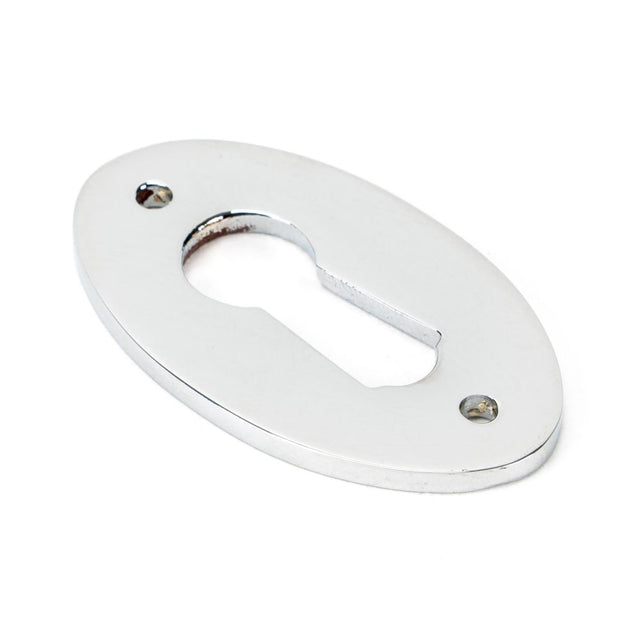 From The Anvil - Polished Chrome Oval Escutcheon | Sku. 90280 | Trade Door Handles.