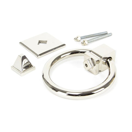 From The Anvil - Polished Nickel Ring Door Knocker | Sku. 90286 | Trade Door Handles.