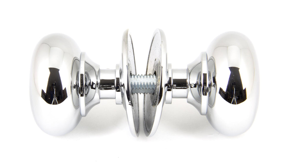 From The Anvil - Polished Chrome Mushroom Mortice/Rim Knob Set | Sku. 90291 | Trade Door Handles.