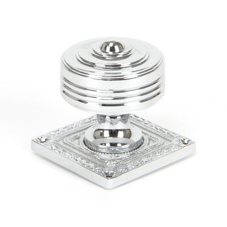 From The Anvil - Polished Chrome Tewkesbury Square Mortice Knob Set | Sku. 90292 | Trade Door Handles.