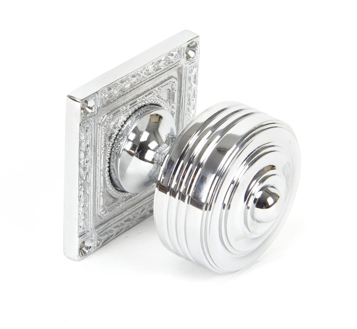 From The Anvil - Polished Chrome Tewkesbury Square Mortice Knob Set | Sku. 90292 | Trade Door Handles.