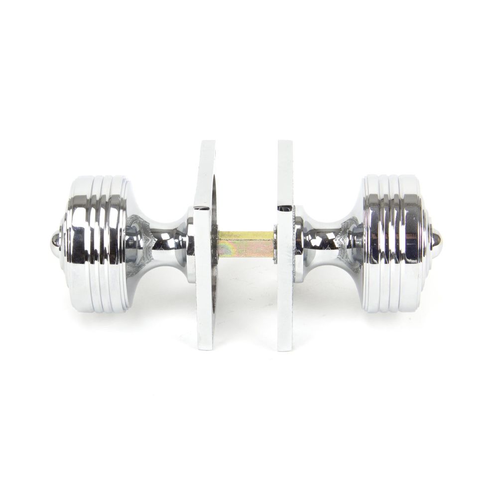 From The Anvil - Polished Chrome Tewkesbury Square Mortice Knob Set | Sku. 90292 | Trade Door Handles.