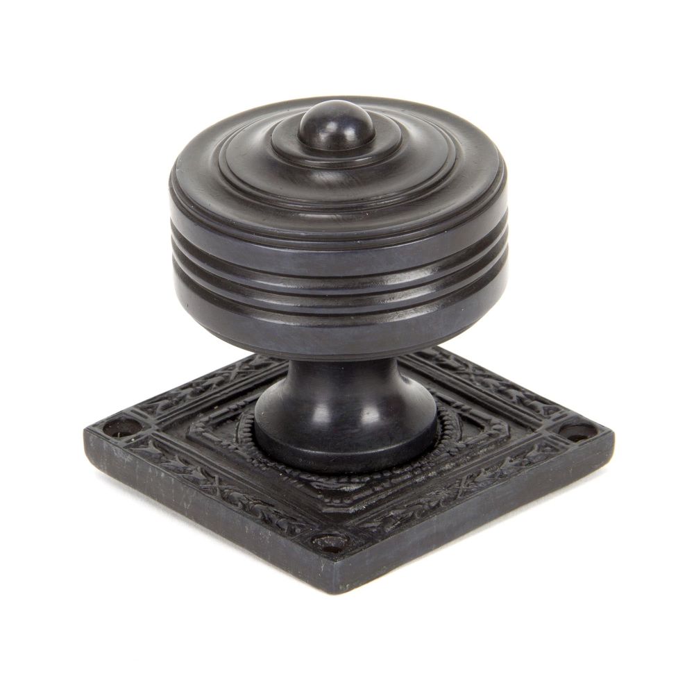 From The Anvil - Aged Bronze Tewkesbury Square Mortice Knob Set | Sku. 90293 | Trade Door Handles.
