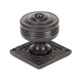 From The Anvil - Aged Bronze Tewkesbury Square Mortice Knob Set | Sku. 90293 | Trade Door Handles.