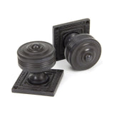 From The Anvil - Aged Bronze Tewkesbury Square Mortice Knob Set | Sku. 90293 | Trade Door Handles.