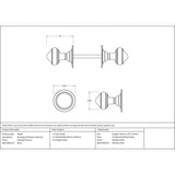 From The Anvil - Polished Chrome Brockworth Mortice Knob Set | Sku. 90294 | Trade Door Handles.