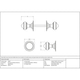 From The Anvil - Aged Bronze Brockworth Mortice Knob Set | Sku. 90295 | Trade Door Handles.