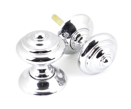 From The Anvil - Polished Chrome Elmore Concealed Mortice Knob Set | Sku. 90296 | Trade Door Handles.