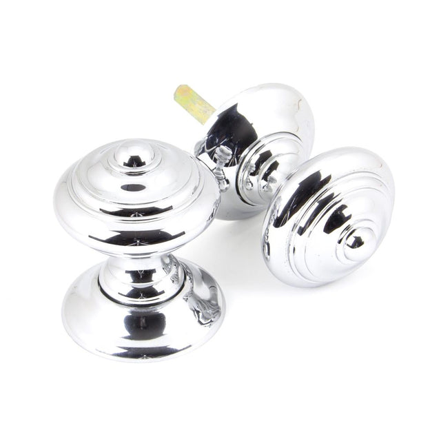 From The Anvil - Polished Chrome Elmore Concealed Mortice Knob Set | Sku. 90296 | Trade Door Handles.