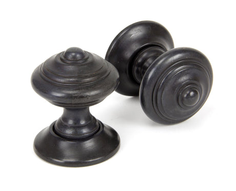 From The Anvil - Aged Bronze Elmore Concealed Mortice Knob Set | Sku. 90297 | Trade Door Handles.