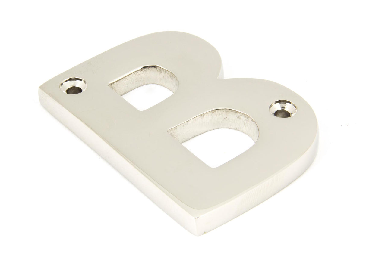 From The Anvil - Polished Nickel Letter B | Sku. 90303B | Trade Door Handles.