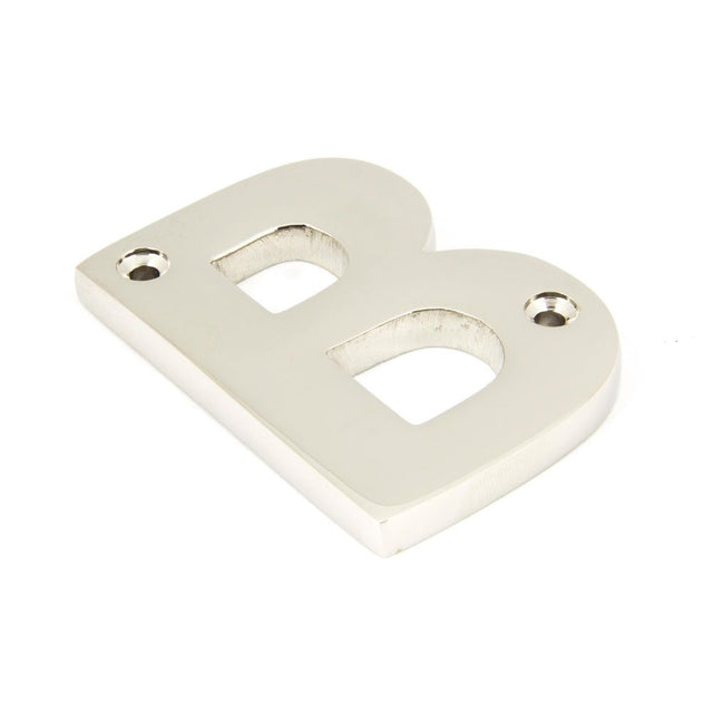 From The Anvil - Polished Nickel Letter B | Sku. 90303B | Trade Door Handles.