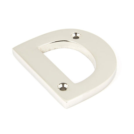 From The Anvil - Polished Nickel Letter D | Sku. 90303D | Trade Door Handles.