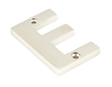 From The Anvil - Polished Nickel Letter E | Sku. 90303E | Trade Door Handles.