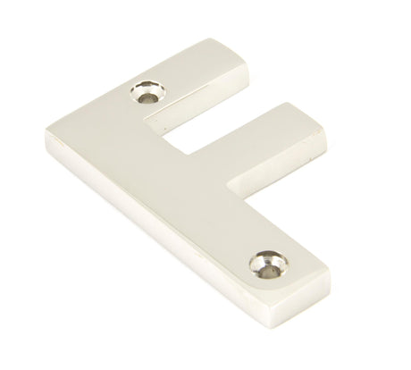 From The Anvil - Polished Nickel Letter F | Sku. 90303F | Trade Door Handles.