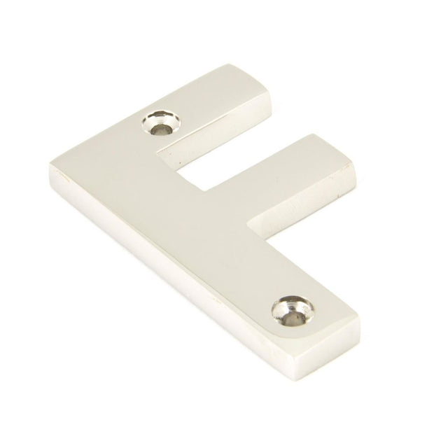 From The Anvil - Polished Nickel Letter F | Sku. 90303F | Trade Door Handles.