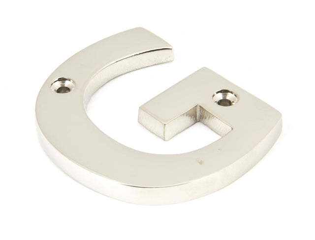 From The Anvil - Polished Nickel Letter G | Sku. 90303G | Trade Door Handles.