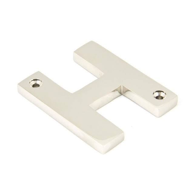 From The Anvil - Polished Nickel Letter H | Sku. 90303H | Trade Door Handles.