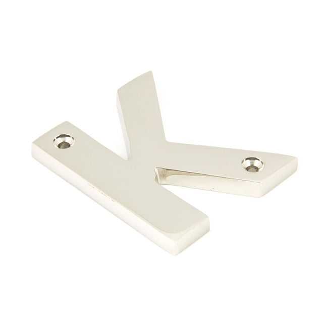 From The Anvil - Polished Nickel Letter K | Sku. 90303K | Trade Door Handles.