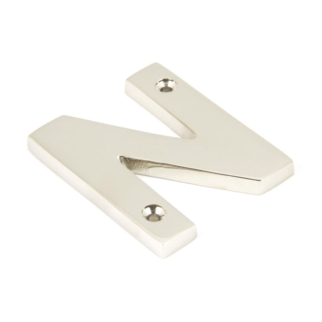 From The Anvil - Polished Nickel Letter N | Sku. 90303N | Trade Door Handles.