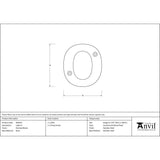 From The Anvil - Polished Nickel Letter O | Sku. 90303O | Trade Door Handles.