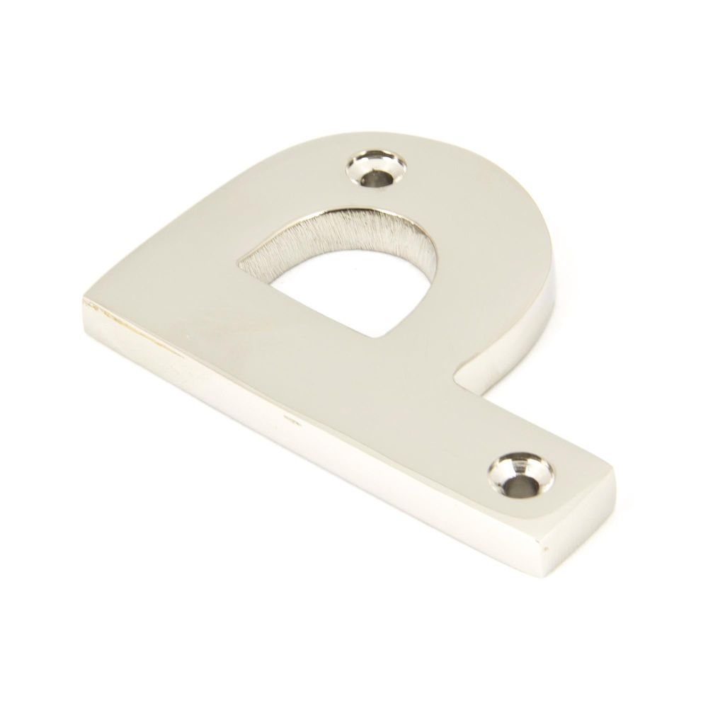 From The Anvil - Polished Nickel Letter P | Sku. 90303P | Trade Door Handles.