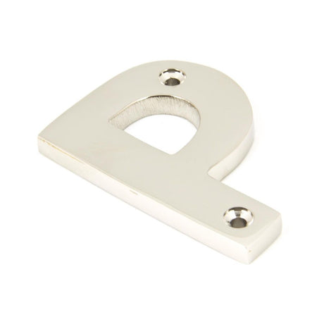 From The Anvil - Polished Nickel Letter P | Sku. 90303P | Trade Door Handles.