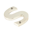 From The Anvil - Polished Nickel Letter S | Sku. 90303S | Trade Door Handles.