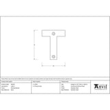 From The Anvil - Polished Nickel Letter T | Sku. 90303T | Trade Door Handles.