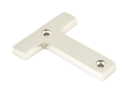 From The Anvil - Polished Nickel Letter T | Sku. 90303T | Trade Door Handles.
