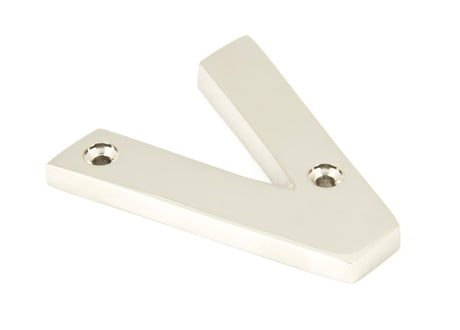 From The Anvil - Polished Nickel Letter V | Sku. 90303V | Trade Door Handles.
