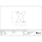 From The Anvil - Polished Nickel Letter X | Sku. 90303X | Trade Door Handles.