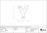From The Anvil - Polished Nickel Letter Y | Sku. 90303Y | Trade Door Handles.