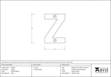 From The Anvil - Polished Nickel Letter Z | Sku. 90303Z | Trade Door Handles.