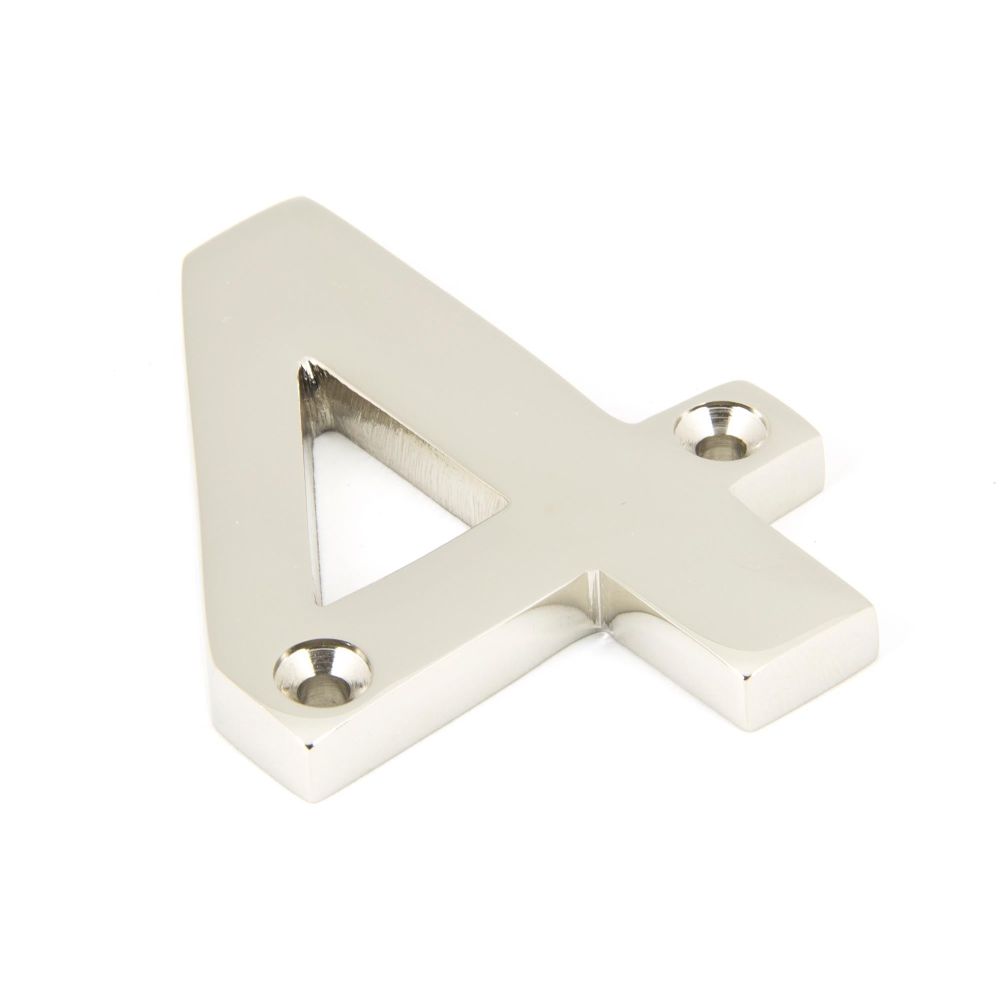 From The Anvil - Polished Nickel Numeral 4 | Sku. 90314 | Trade Door Handles.