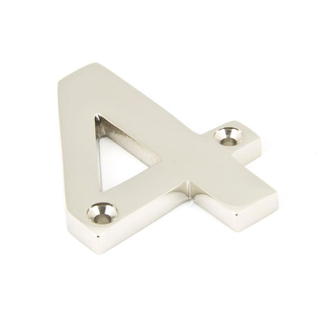 From The Anvil - Polished Nickel Numeral 4 | Sku. 90314 | Trade Door Handles.