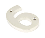 From The Anvil - Polished Nickel Numeral 6 | Sku. 90316 | Trade Door Handles.