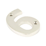 From The Anvil - Polished Nickel Numeral 6 | Sku. 90316 | Trade Door Handles.