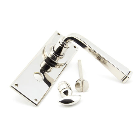 From The Anvil - Polished Nickel Avon Lever Bathroom Set | Sku. 90368 | Trade Door Handles.
