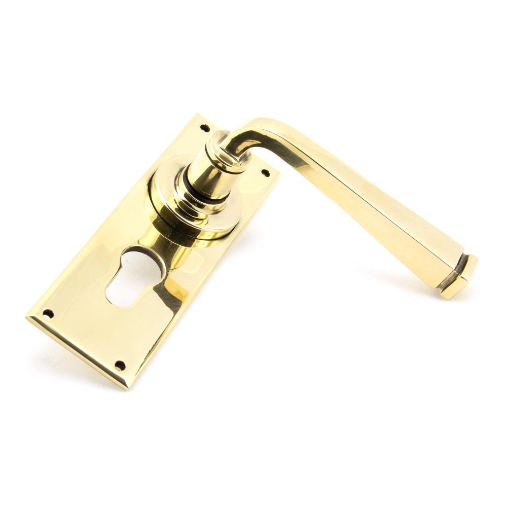 From The Anvil - Aged Brass Avon Lever Euro Lock Set | Sku. 90370 | Trade Door Handles.