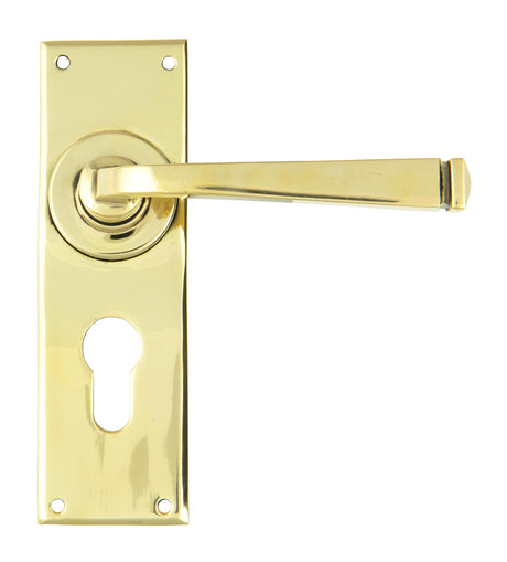 From The Anvil - Aged Brass Avon Lever Euro Lock Set | Sku. 90370 | Trade Door Handles.