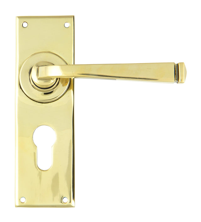 From The Anvil - Aged Brass Avon Lever Euro Lock Set | Sku. 90370 | Trade Door Handles.