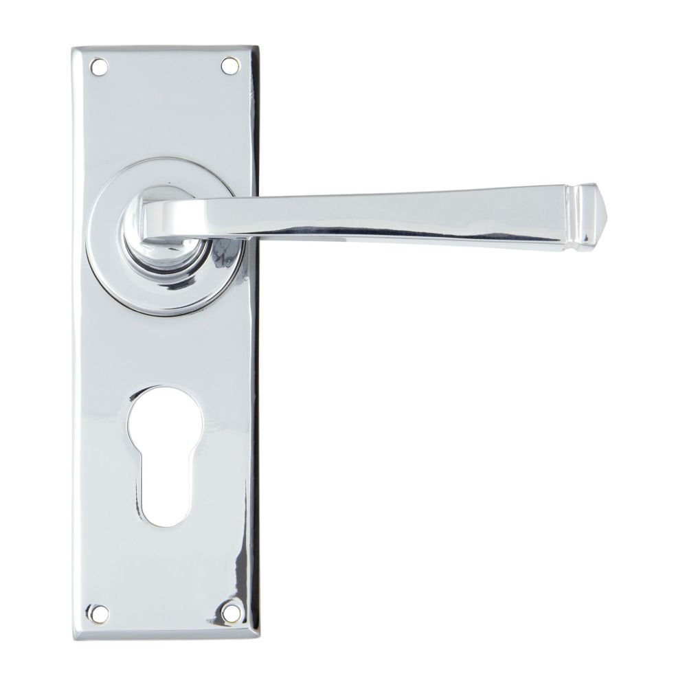 From The Anvil - Polished Chrome Avon Lever Euro Lock Set | Sku. 90371 | Trade Door Handles.