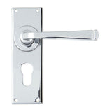 From The Anvil - Polished Chrome Avon Lever Euro Lock Set | Sku. 90371 | Trade Door Handles.