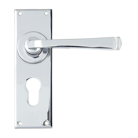 From The Anvil - Polished Chrome Avon Lever Euro Lock Set | Sku. 90371 | Trade Door Handles.