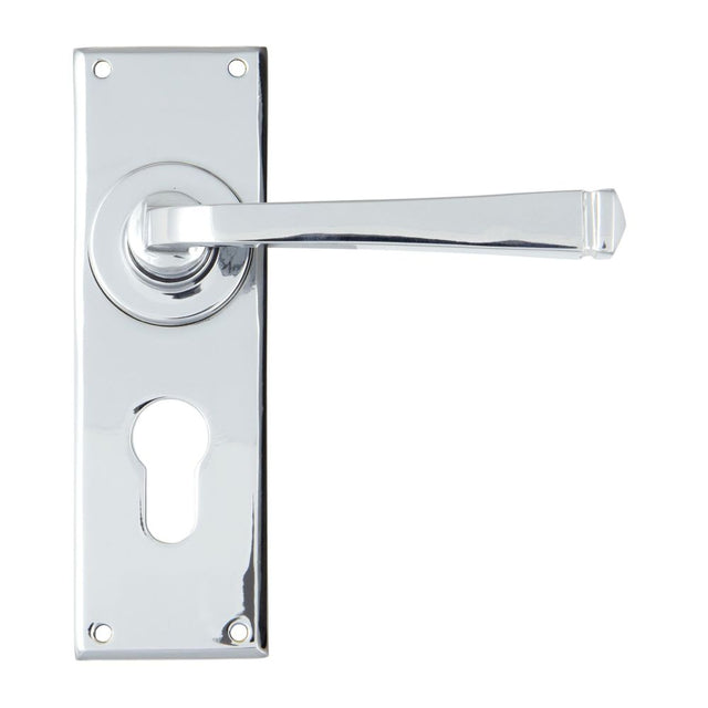 From The Anvil - Polished Chrome Avon Lever Euro Lock Set | Sku. 90371 | Trade Door Handles.