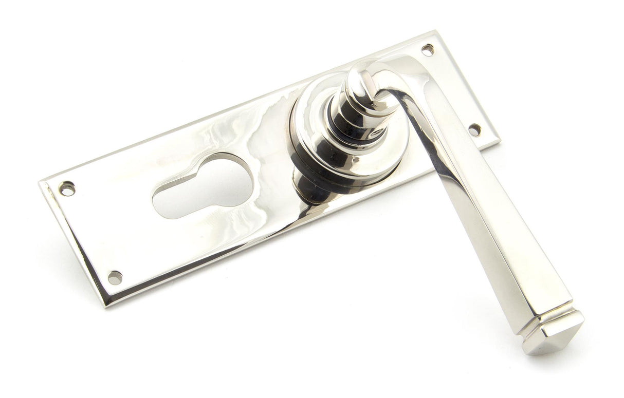 From The Anvil - Polished Nickel Avon Lever Euro Lock Set | Sku. 90372 | Trade Door Handles.